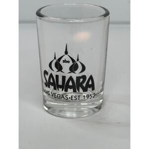 The Sahara Hotel Shot Glass Las Vegas Est. 1952  NEVADA Sin City